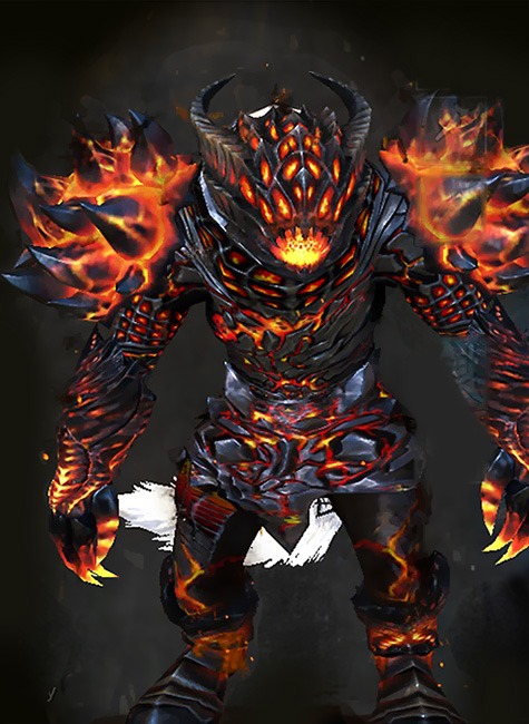 Guild Wars 2 Charr Heavy Female Achievement Rewards Armor Set - Hellfire