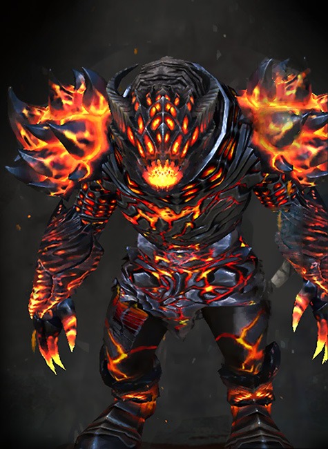 Guild Wars 2 Charr Heavy Male Achievement Rewards Armor Set - Hellfire