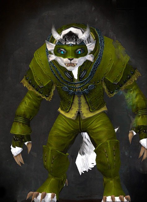 Female Dungeon Ascalonian Catacombs - Ascalonian Performer Guild Wars 2 Charr Light Female Dungeon Armor Set - Dyed Green & Blue - Ascalonian Performer
