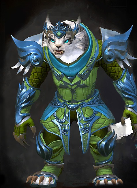 Female Birthday - Luminous Guild Wars 2 Charr Light Female Birthday Armor Set - Luminous