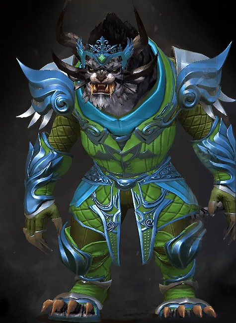 Male Birthday - Luminous Guild Wars 2 Charr Light Male Birthday Armor Set - Luminous