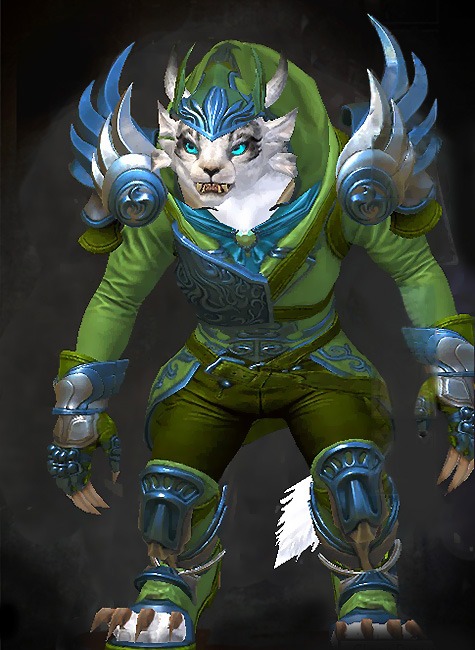 Female Birthday - Luminous Guild Wars 2 Charr Medium Female Birthday Armor Set - Luminous