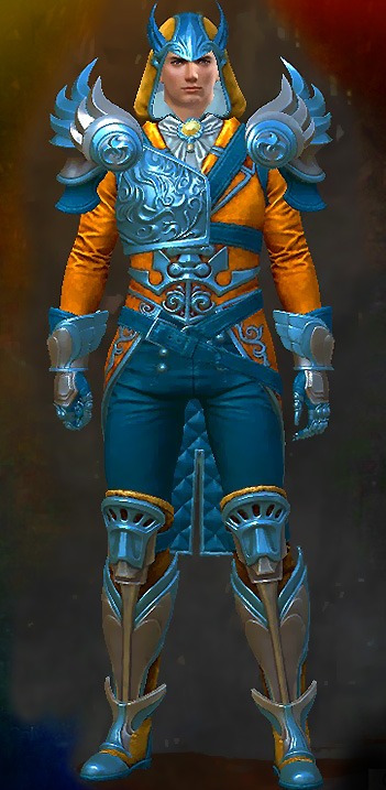 Guild Wars 2 Human Medium Male Birthday Armor Set - Luminous