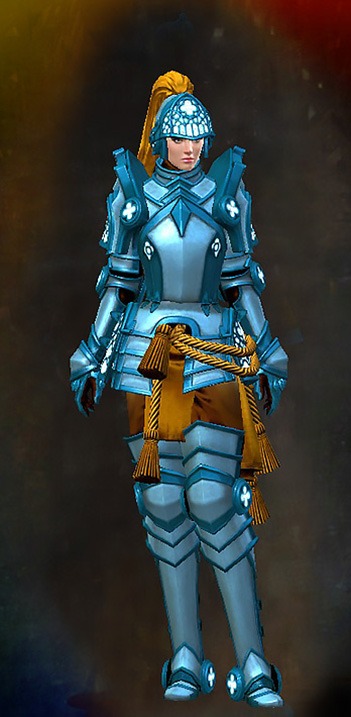 Female - Royal Guard Guild Wars 2 Human Female Outfit - Dyed Blue & Gold - Royal Guard