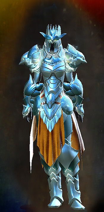 Female - Sentinel Guild Wars 2 Human Female Outfit - Dyed Blue & Gold - Sentinel
