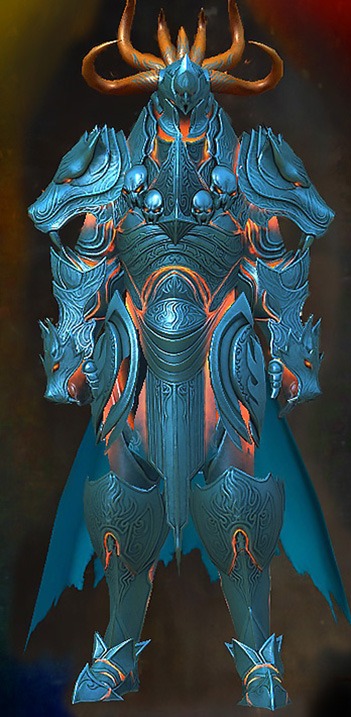 Male - Balthazar's Guild Wars 2 Human Male Outfit - Dyed Blue & Gold - Balthazar's