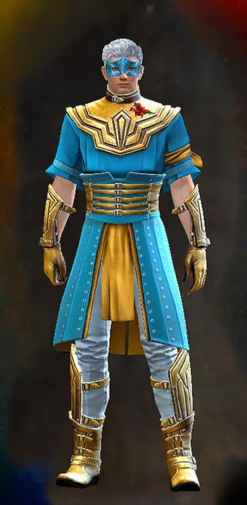 Male - Gwen's Guild Wars 2 Human Male Outfit - Dyed Blue & Gold - Gwen's